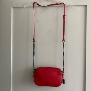 * Authentic* COACH Handbag. Pebbled leather. Isla. Color: Poppy. Cute!